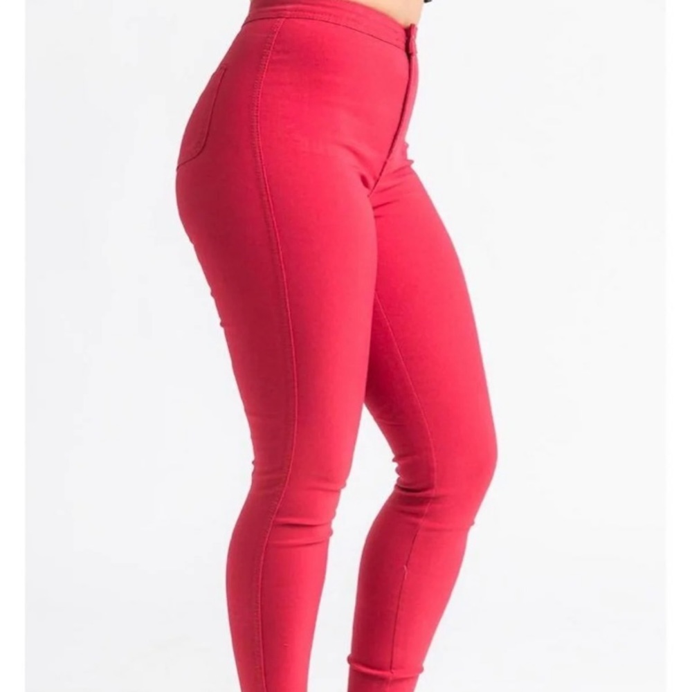 Maroon skinny jeans